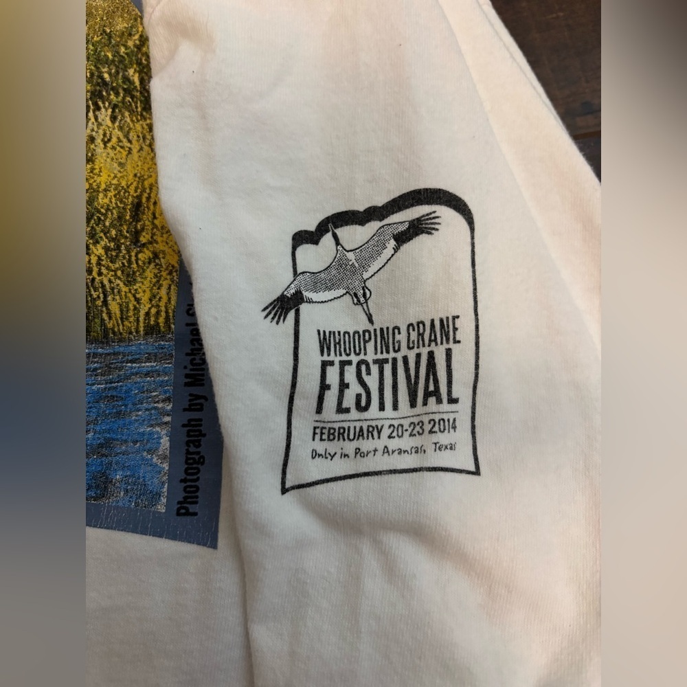 Whooping Crane Festival 2014 T-Shirt Size M Used - Picture 4 of 10